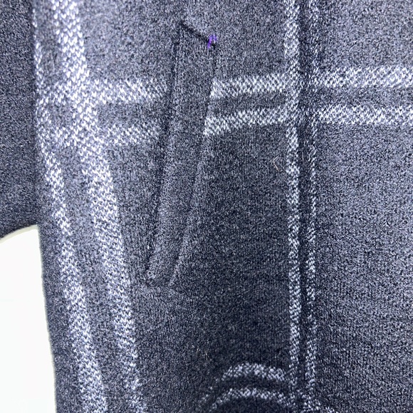 Adrienne Vittadini Gray Black Plaid Wool Coat Women’s Sz 1X - Picture 4 of 13